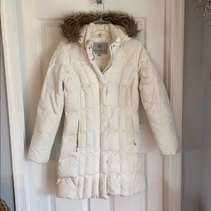 Eddie Bauer Goose-down white parka